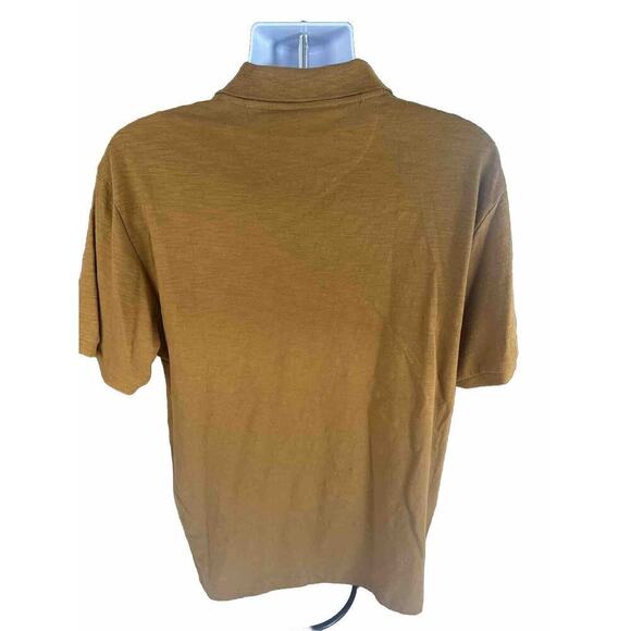 Scotch & Soda Men’s Short Sleeve Polo Shirt Large Golden Rust Yellow Brown - Picture 2 of 10